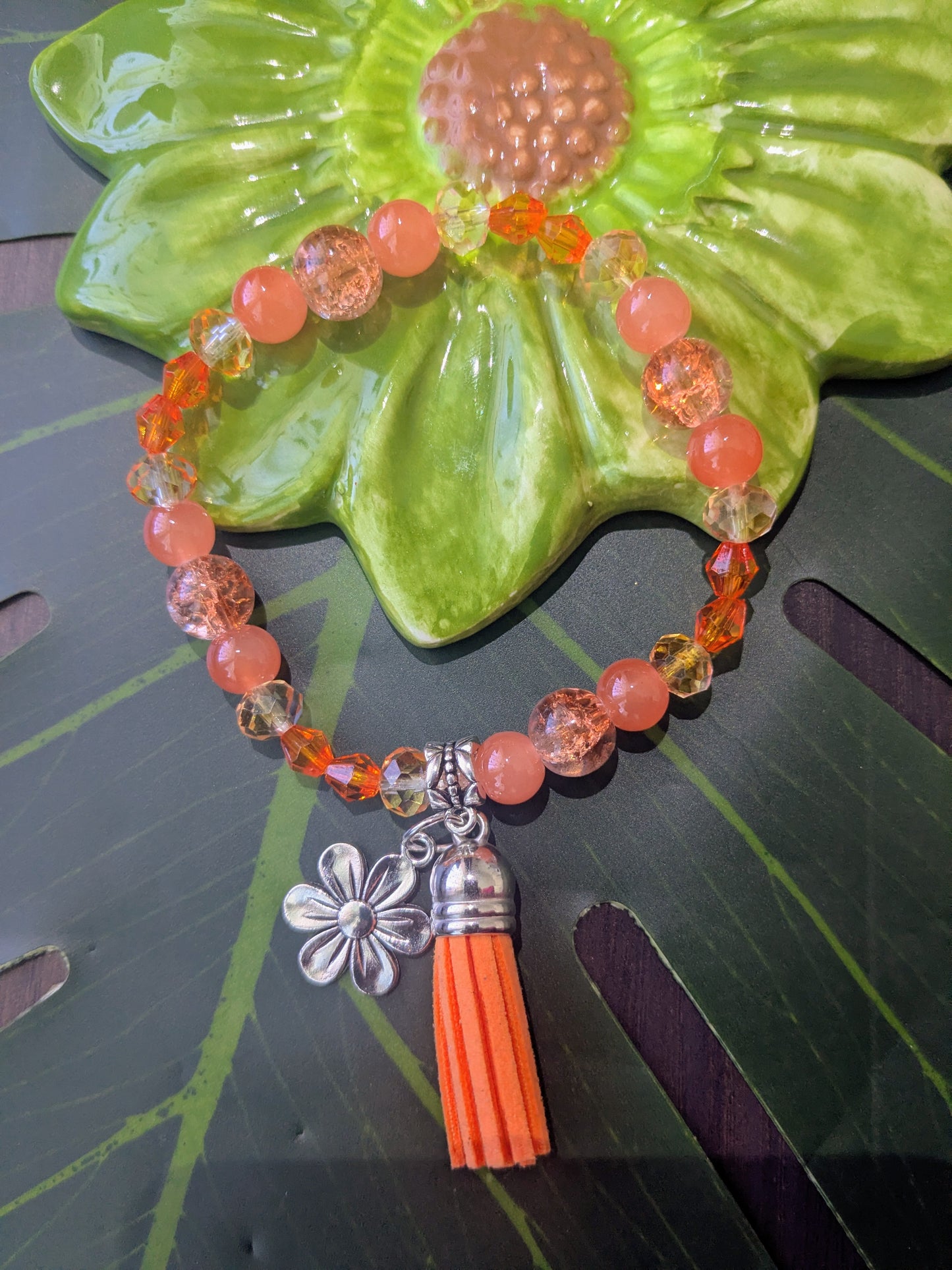 Beaded Bracelet with charms