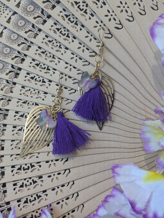 Earring with pendant and tassel