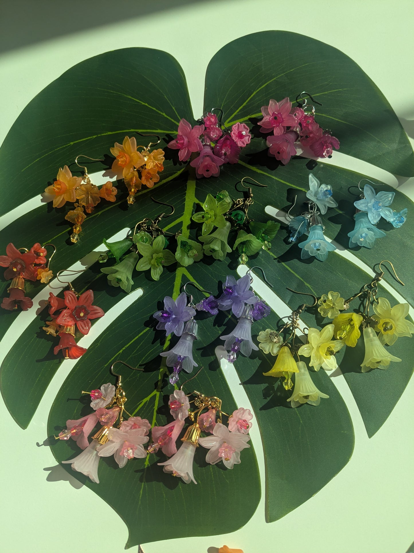 8 colors - Flower Earrings