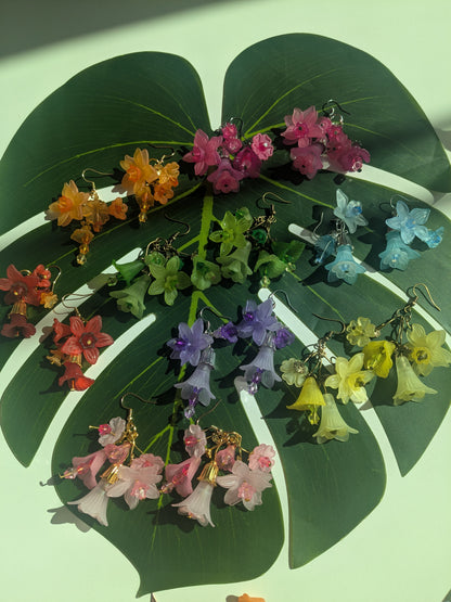 8 colors - Flower Earrings
