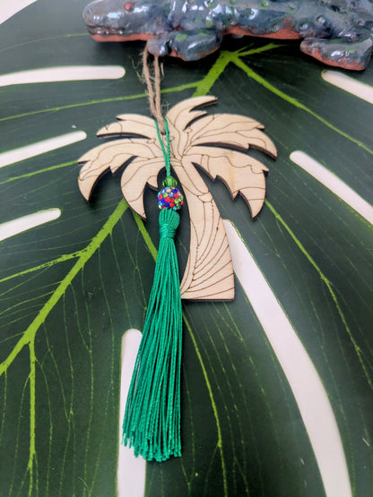 19 colors - Wooden air freshener with tassel and beads