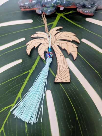19 colors - Wooden air freshener with tassel and beads