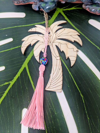 19 colors - Wooden air freshener with tassel and beads