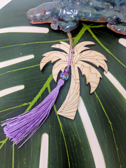 19 colors - Wooden air freshener with tassel and beads