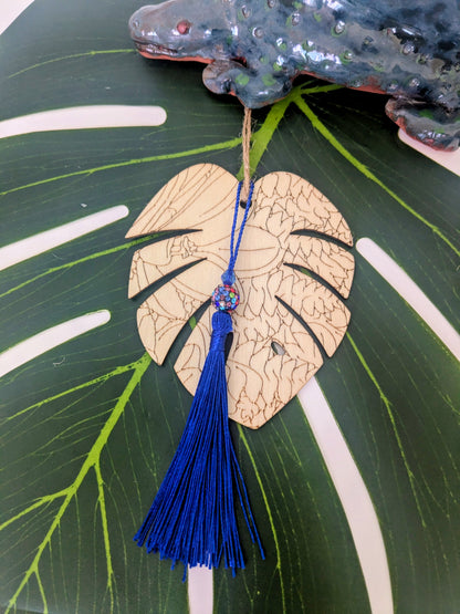 19 colors - Wooden air freshner with tassel and beads