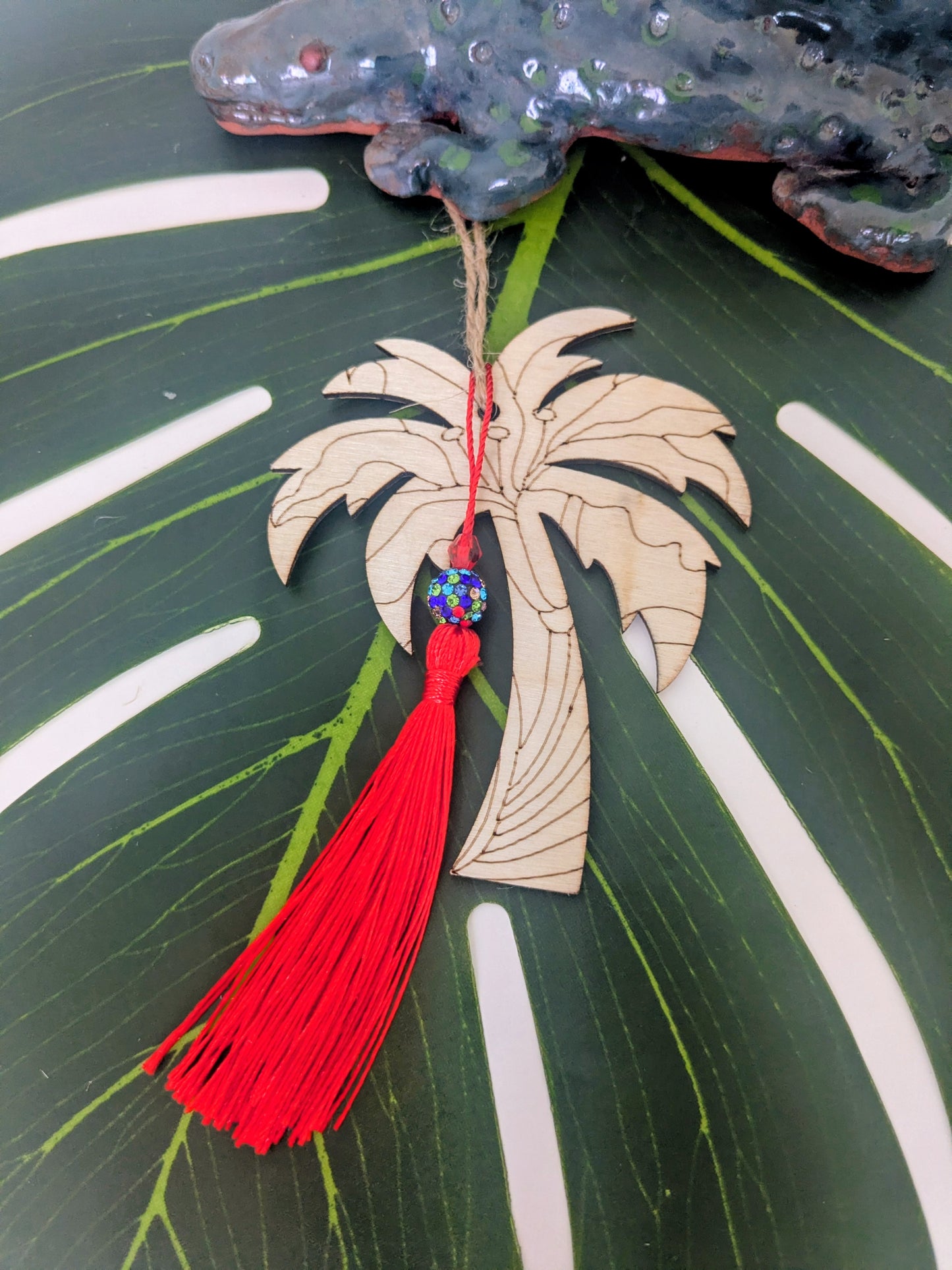 19 colors - Wooden air freshener with tassel and beads