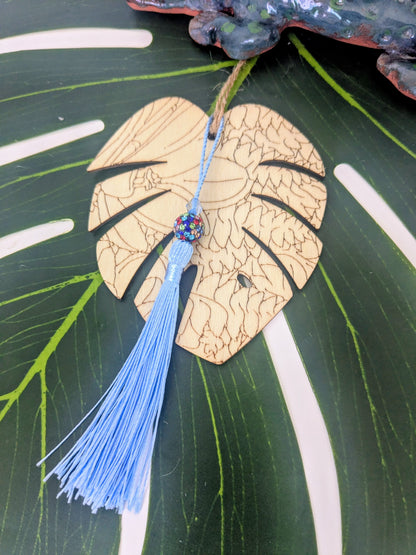 19 colors - Wooden air freshner with tassel and beads