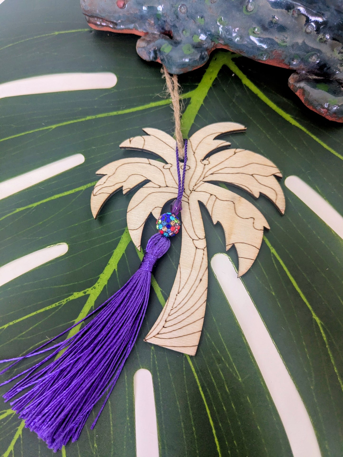 19 colors - Wooden air freshener with tassel and beads