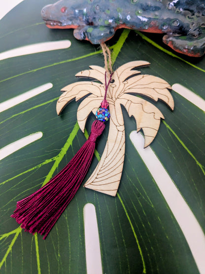 19 colors - Wooden air freshener with tassel and beads