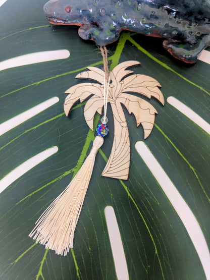 19 colors - Wooden air freshener with tassel and beads