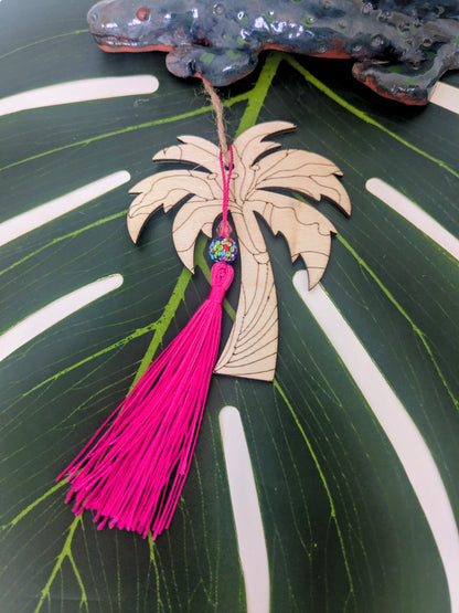 19 colors - Wooden air freshener with tassel and beads