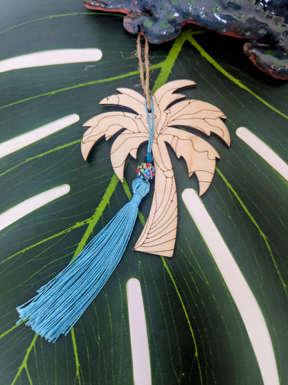 19 colors - Wooden air freshener with tassel and beads